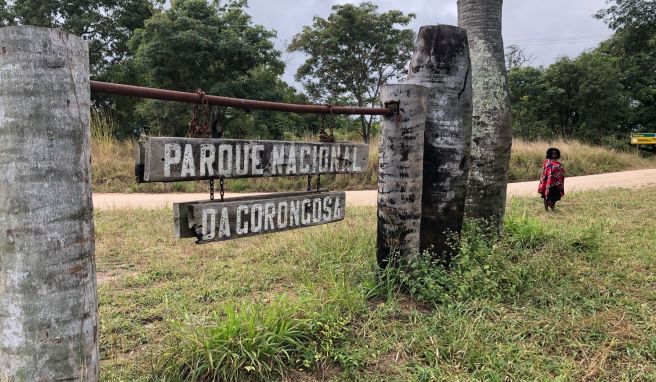 Der Eingang zum Gorongosa-Nationalpark.