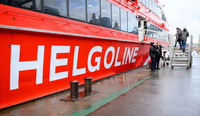 Der Helgoland-Katamaran «Halunder Jet» startet in die neue Saison.