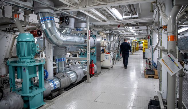 Herzstück der «Aidacosma»: Die Maschinen des Kreuzfahrtriesen laufen mit Flüssigerdgas anstelle von Diesel.