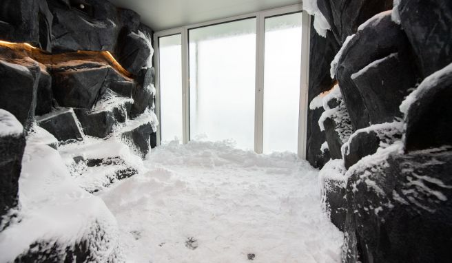 Fragwürdiger Energiefresser: Im Snow Room (mit echtem Schnee) auf der Costa Smeralda herrschen minus 10 Grad.