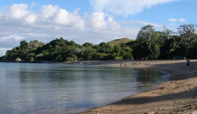 Hausstrand der Kaya Mawa Lodge auf Likoma-Island.##Foto: Torsten L. Hausstrand der Kaya Mawa Lodge auf Likoma-Island.