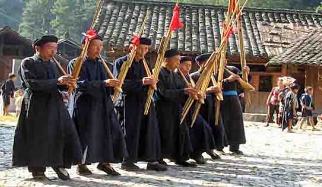 Die Flöten der Miao in Guizhou, China