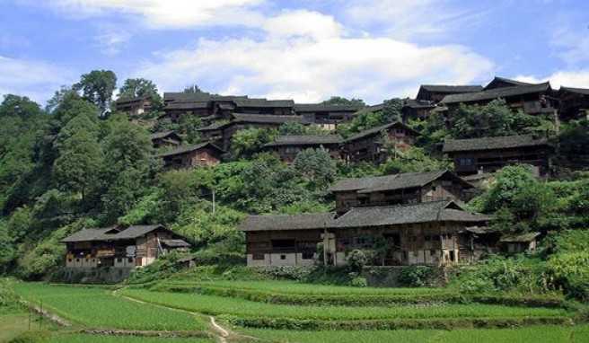 Miao-Dorf in Guizhou, China