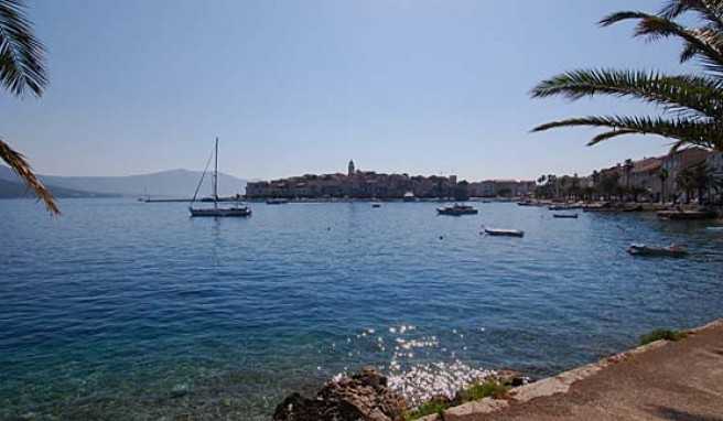 Korcula, die romantische Insel in Dalmatien, Kroatien Korcula, die romantische Insel in Dalmatien, Kroatien