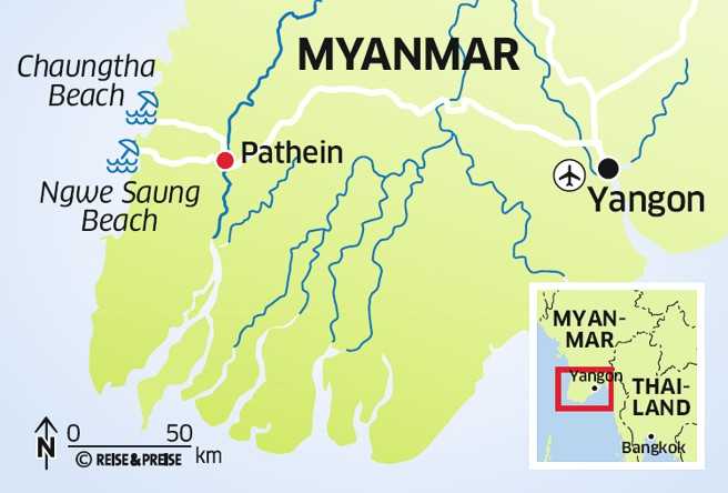 Landkarte Myanmar