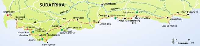 Landkarte Südafrika