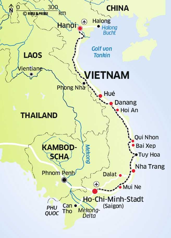 Landkarte Vietnam