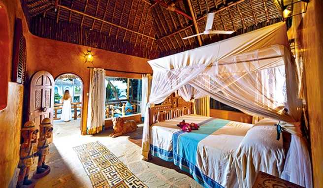 Zimmer vom »Waterlover Beach Resort« am Diani Beach in Kenia##Foto: ©Waterlovers Beach Resort Zimmer vom »Waterlover Beach Resort« am Diani Beach in Kenia