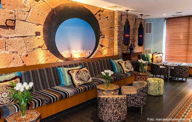 Die Lobby im »Marrakech Hotel« Die Lobby im »Marrakech Hotel«