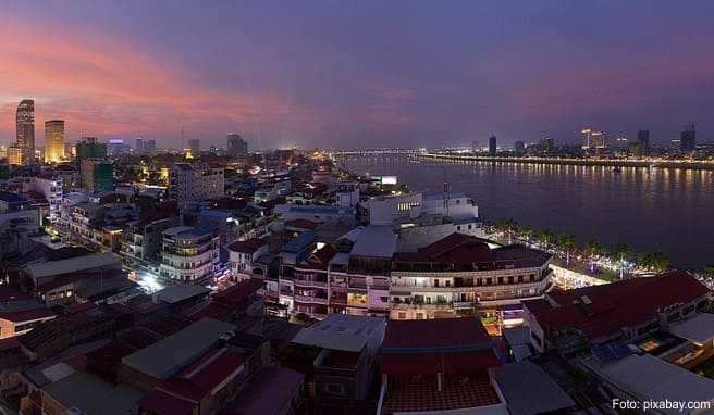 Abenddämmerung in Phnom Penh